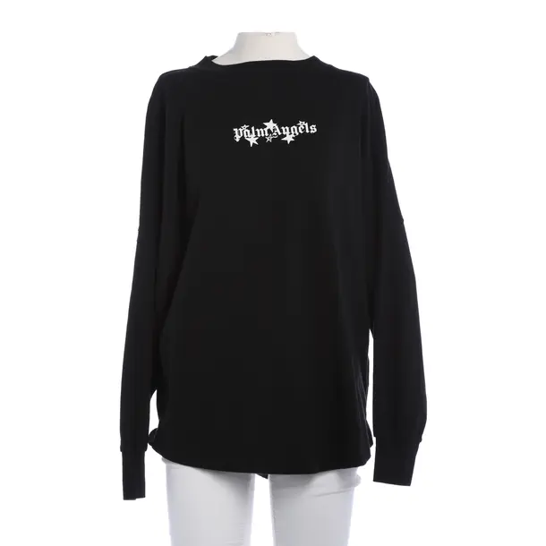 Long Sleeve Shirt, in Black, Cotton, Palm Angels