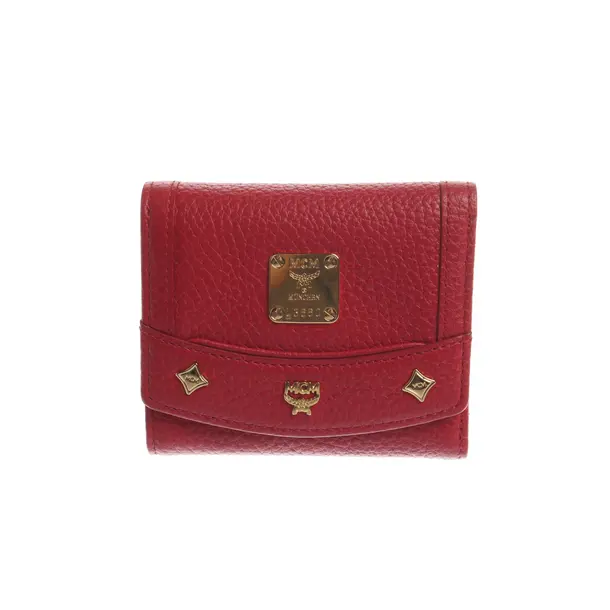 Wallet, in Red, Leather, MCM