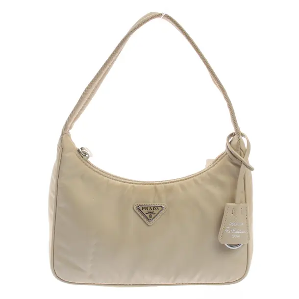 Handtasche, in Beige, Polyamid, Prada