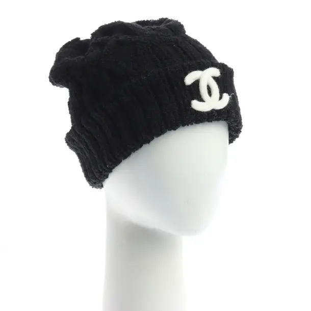 Cappello, in Nero, Cachemire, Chanel