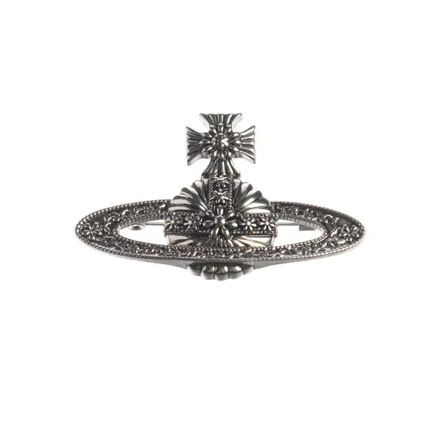 Brosche, in Silber, Metall (metallisch, metallisiert), Vivienne Westwood