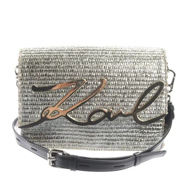 Umhängetasche, in Gold, Leder, Karl Lagerfeld