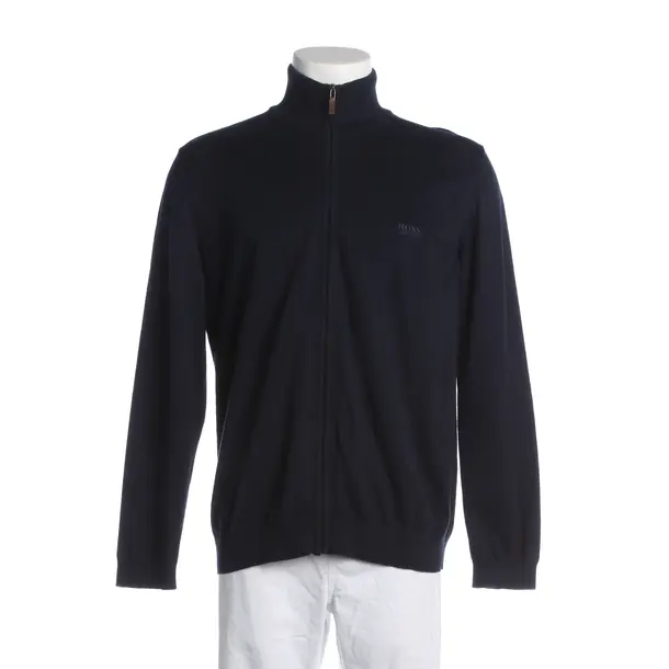 Strickjacke, in Navy, Baumwolle, Hugo Boss