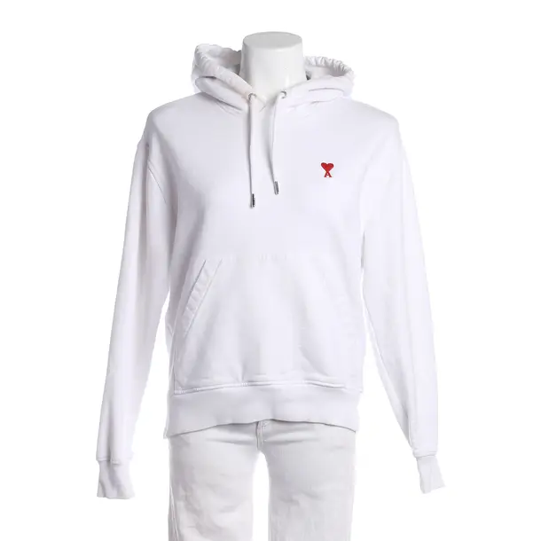 Hoodie, in Weiß, Baumwolle, Ami Paris