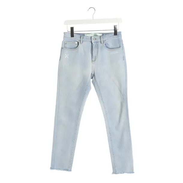 Jeans Straight Fit, in Hellblau, Baumwolle, Off-White