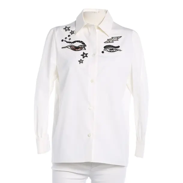 Bluse, in Weiß, Baumwolle, Miu Miu