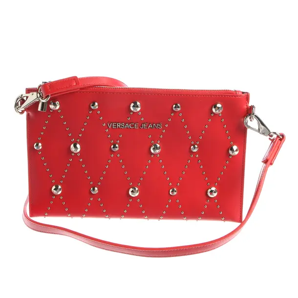 Clutch, in Rot, Leder, Versace Jeans