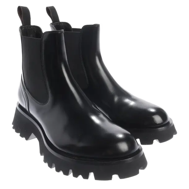 Chelsea Boots, in Schwarz, Santoni