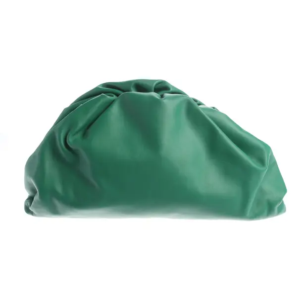 Clutch Bag, in Green, Leather, Bottega Veneta