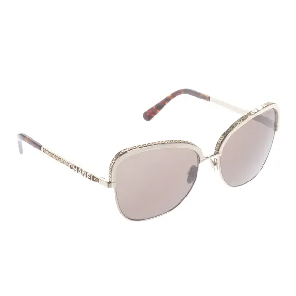 Sonnenbrille, in Gold, Kunststoff / Metall, Chanel