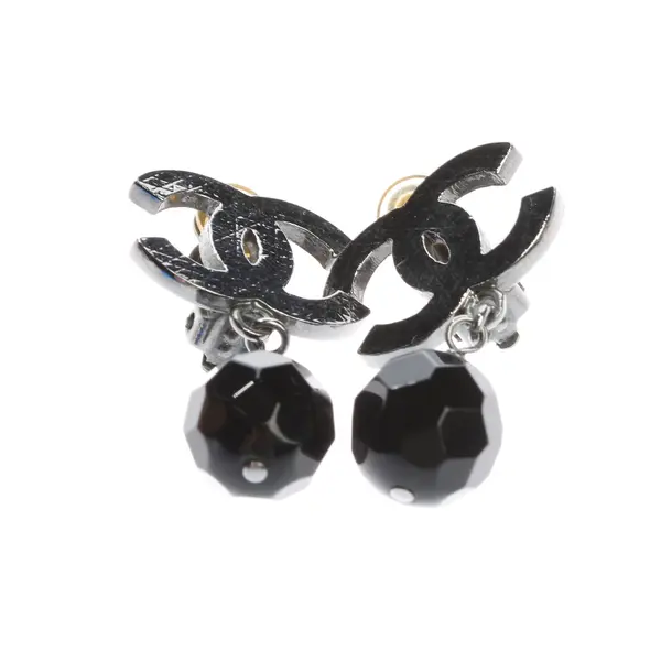 Ohrringe, in Schwarz, Sonstige Fasern, Chanel