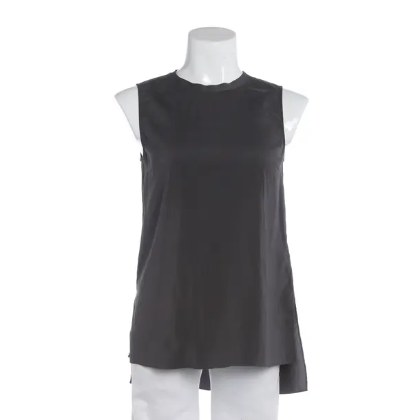 Top, in Dark Gray, Silk, Brunello Cucinelli