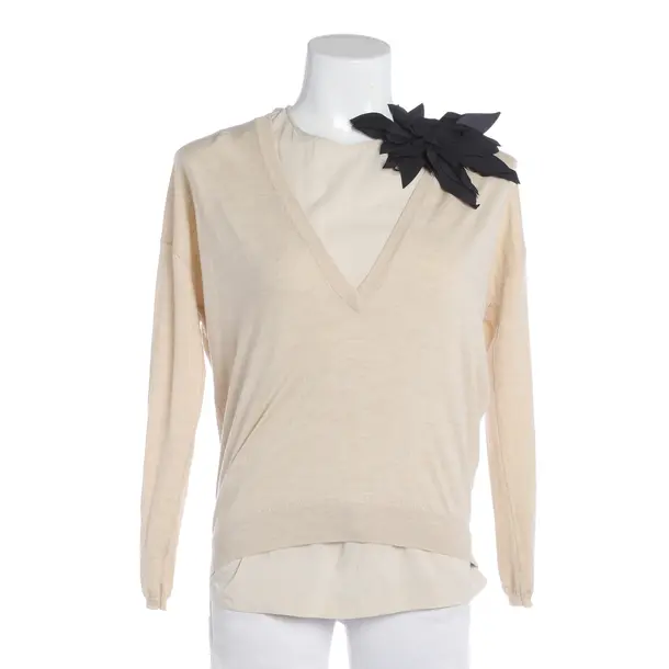Maglione, in Beige, Seta, Brunello Cucinelli
