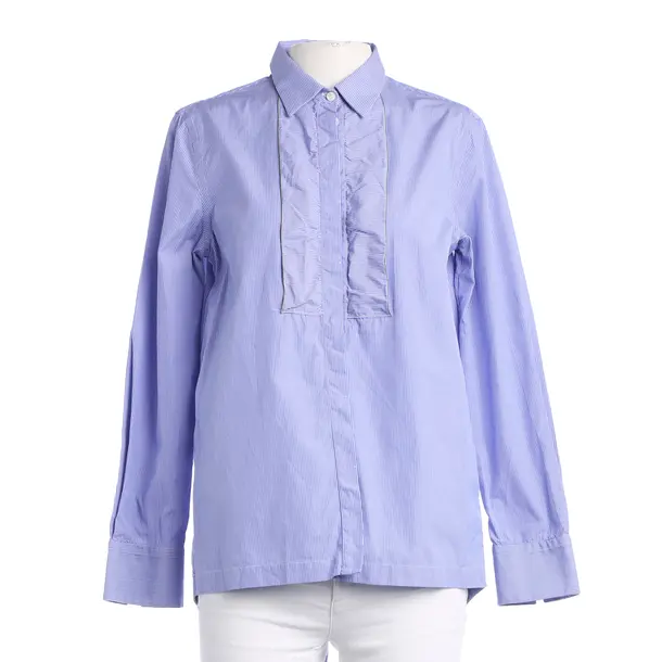 Blouse, in Blue, Cotton, Brunello Cucinelli
