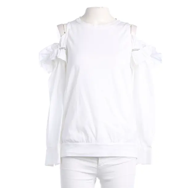 Blouse, in White, Cotton, Brunello Cucinelli