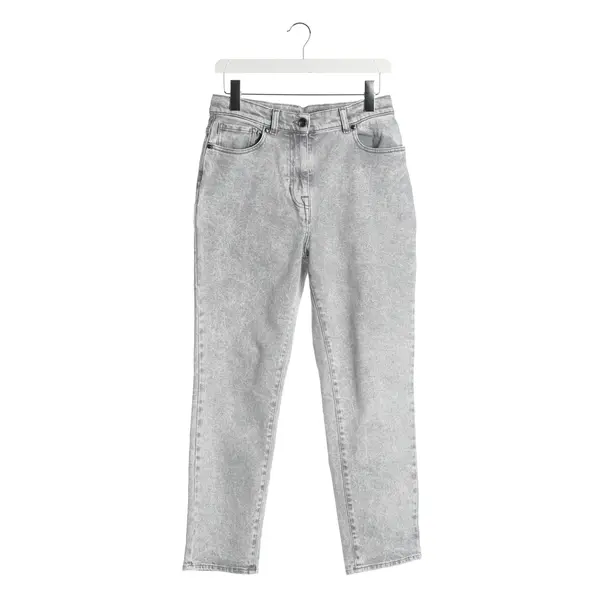 Boyfriend Jeans, in Light Gray, Cotton, Peserico