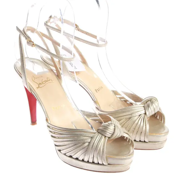 Heeled Sandals, in Gold, Christian Louboutin
