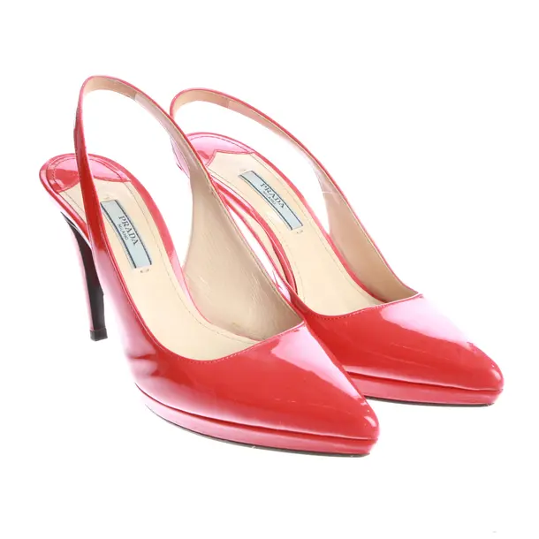 Slingbacks, in Rot, Prada