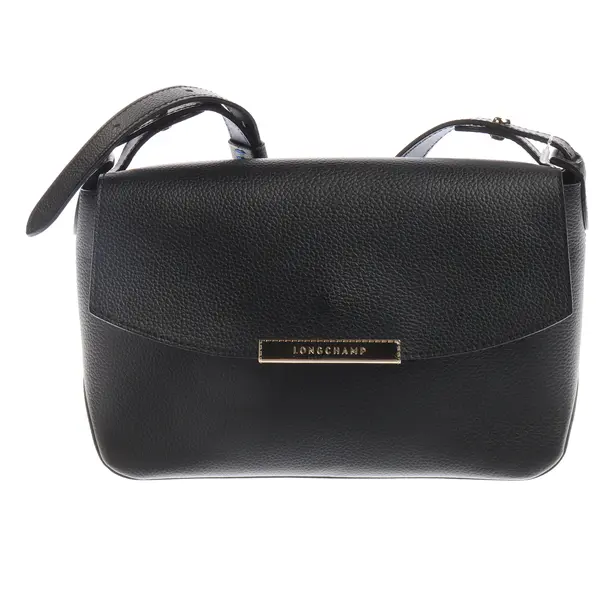 Shoulder Bag, in Black, Leather, Longchamp