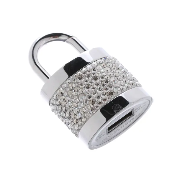 Keyring, in Silver, Metal (metallic, metallised), Swarovski