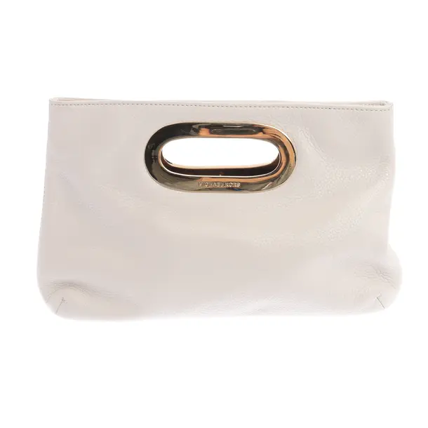 Handtasche, in Hellgrau, Leder, Michael Kors