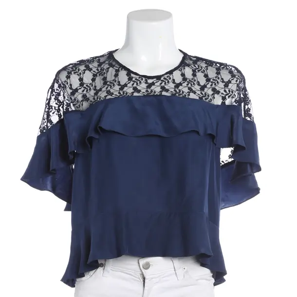 Bluse, in Navy, Seide, Sandro