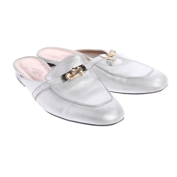 Mules, in Silver, Hermès