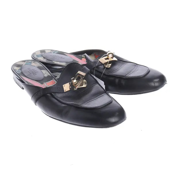 Mules, in Schwarz, Hermès