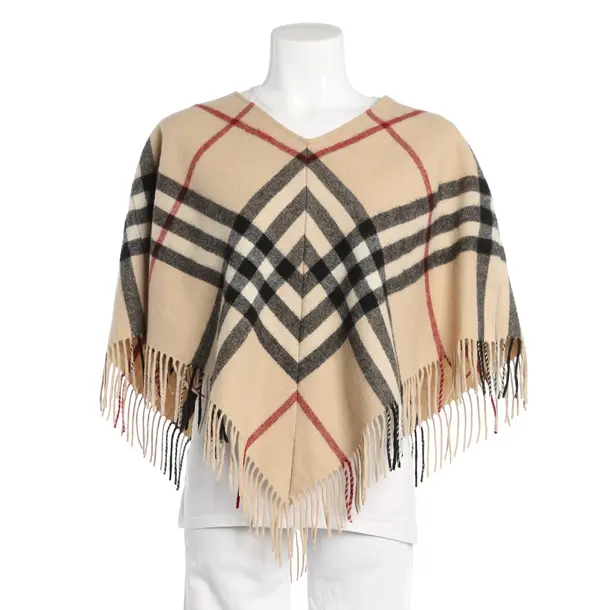 Poncho, in Multicolored, Wool, Burberry