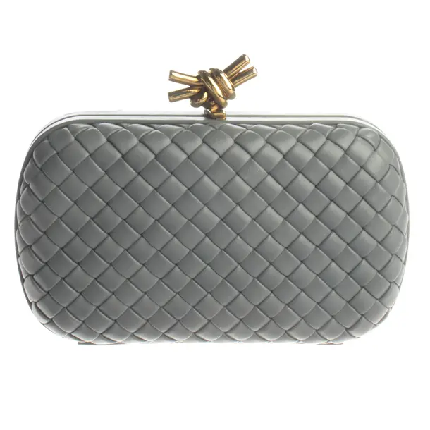 Pochette, in Grigio, Pelle, Bottega Veneta