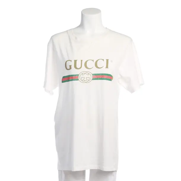 Shirt in Weiß, Baumwolle, Gucci