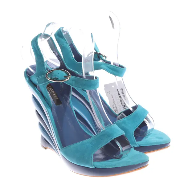 Wedges, in Blue, Sergio Rossi