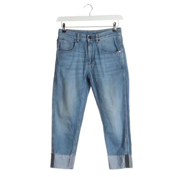 Jeans Straight Fit in Blau, Baumwolle, Brunello Cucinelli
