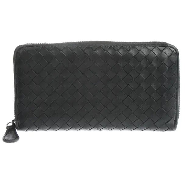 Wallet in Black, Leather, Bottega Veneta