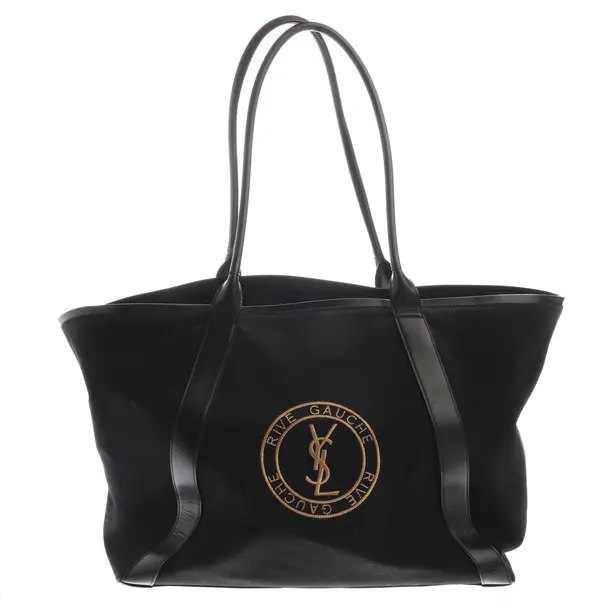Shopper Bag in Black, Cotton, Saint Laurent