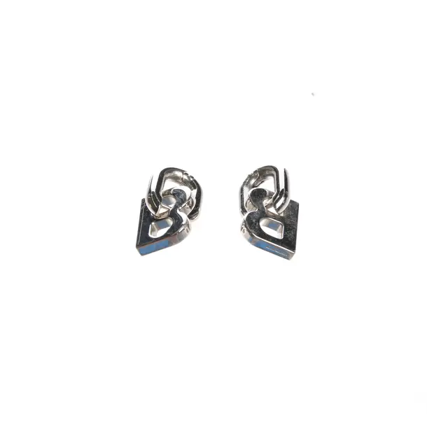 Ohrringe in Metallic, Metall (metallisch, metallisiert), Balenciaga