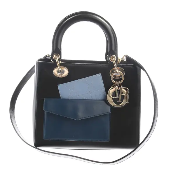 Handtasche in Schwarz, Leder, Dior