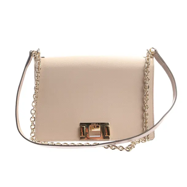 Schultertasche in Weiß, Leder, Furla