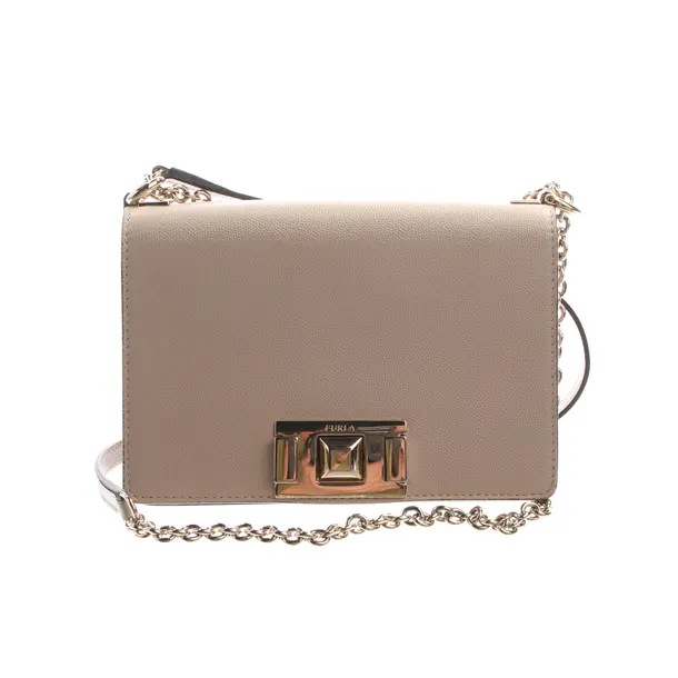 Shoulder Bag in White, Leather, Furla