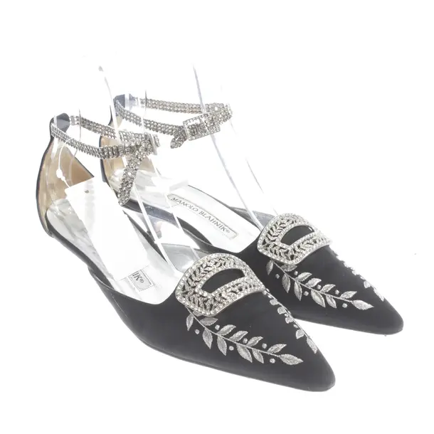 Slingbacks, in Black, Manolo Blahnik