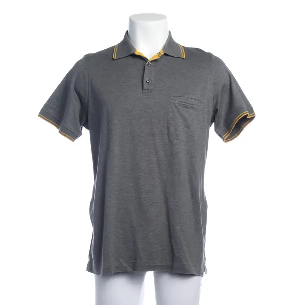 Poloshirt in Grau, Baumwolle, Brioni