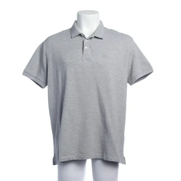 Poloshirt in Grau, Baumwolle, Emporio Armani