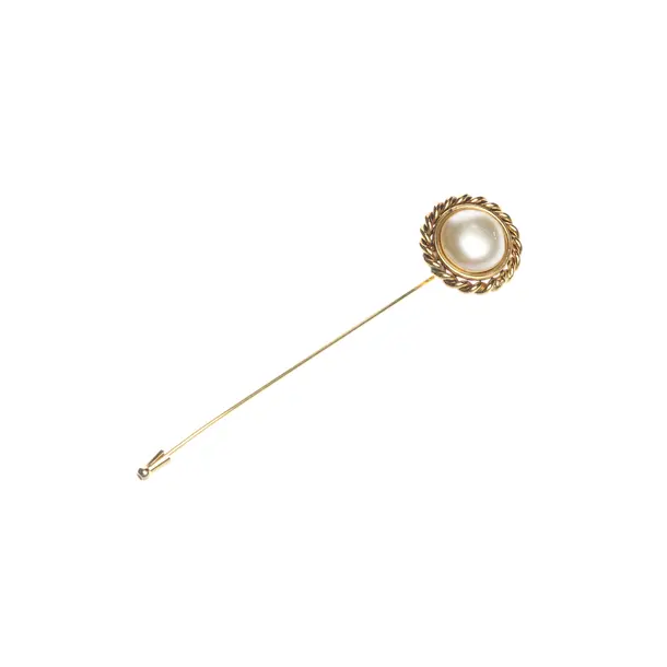 Hairpin, in Gold, Metal (metallic, metallized), Moschino