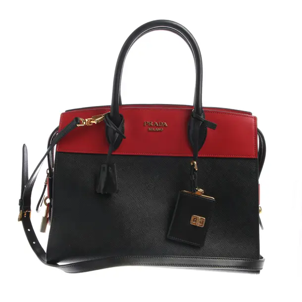 Handtasche in Rot, Leder, Prada