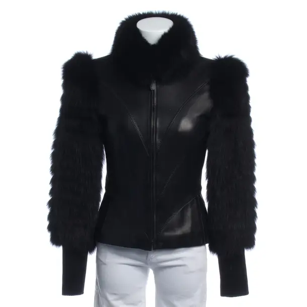 Lederjacke in Schwarz, Leder, Escada