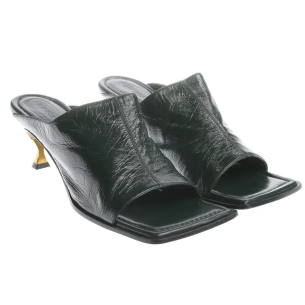 Heeled Sandals in Green, , Bottega Veneta