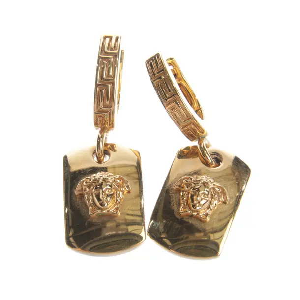 Earrings in Metallic, Metal (metallic, metallized), Versace