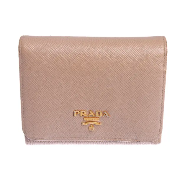 Wallet in Brown, Leather, Prada