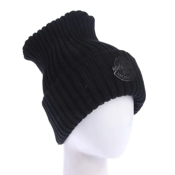 Beanie in Black, Wool, Moncler