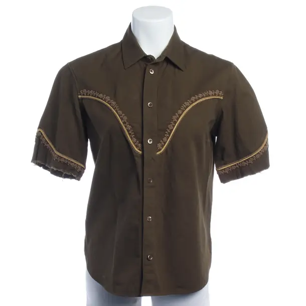 Bluse in Grün, Baumwolle, Saint Laurent